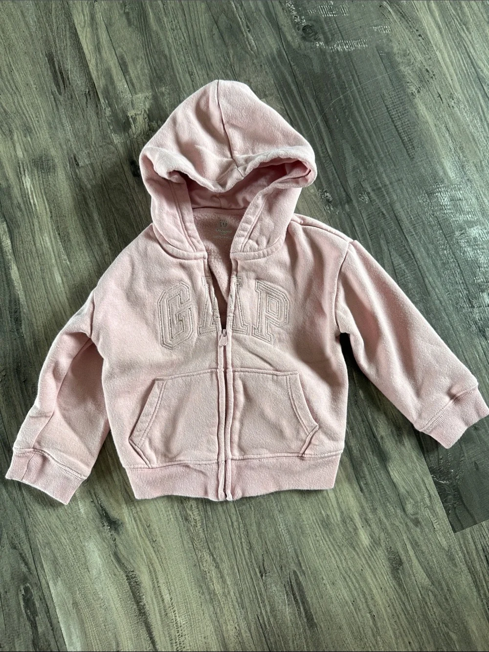 GAP Girls Light Pink Hooded Zip Sweatshirt with Matching Joggers
